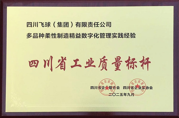 四川飛球榮獲“四川省工業(yè)質(zhì)量標(biāo)桿”，以卓越品質(zhì) 領(lǐng)航行業(yè)發(fā)展